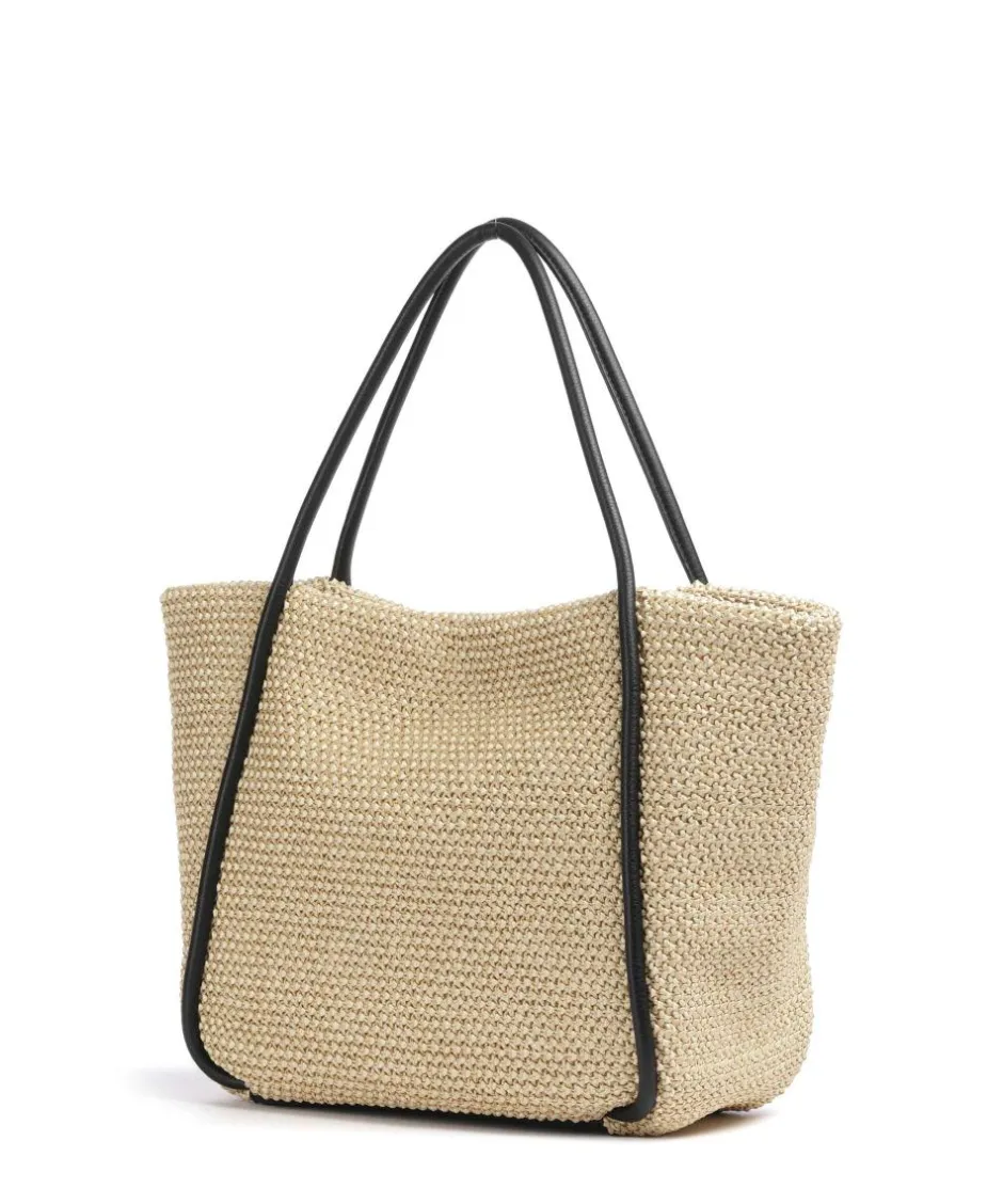 Abro Tote Bags-Maglia Raffia Willow Tote bag bast