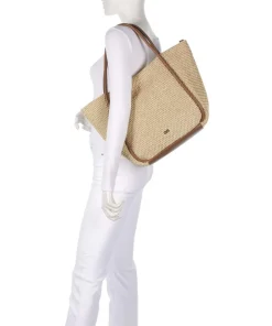 Abro Tote Bags-Maglia Raffia Willow Tote bag bast