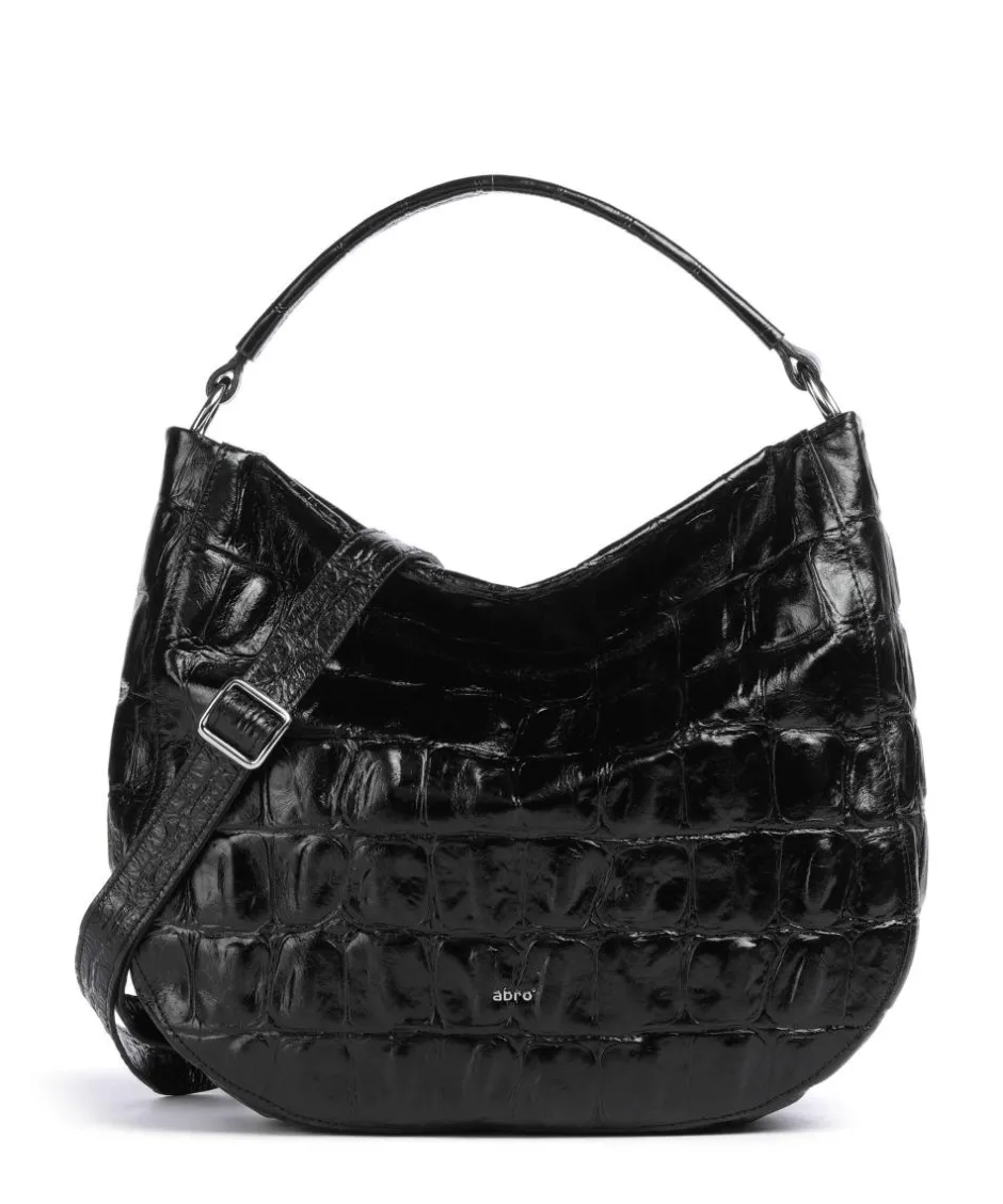 Abro Shoulder Bags|Hobo Bags-Maxi Cocco Mia Hobo bag embossed leather