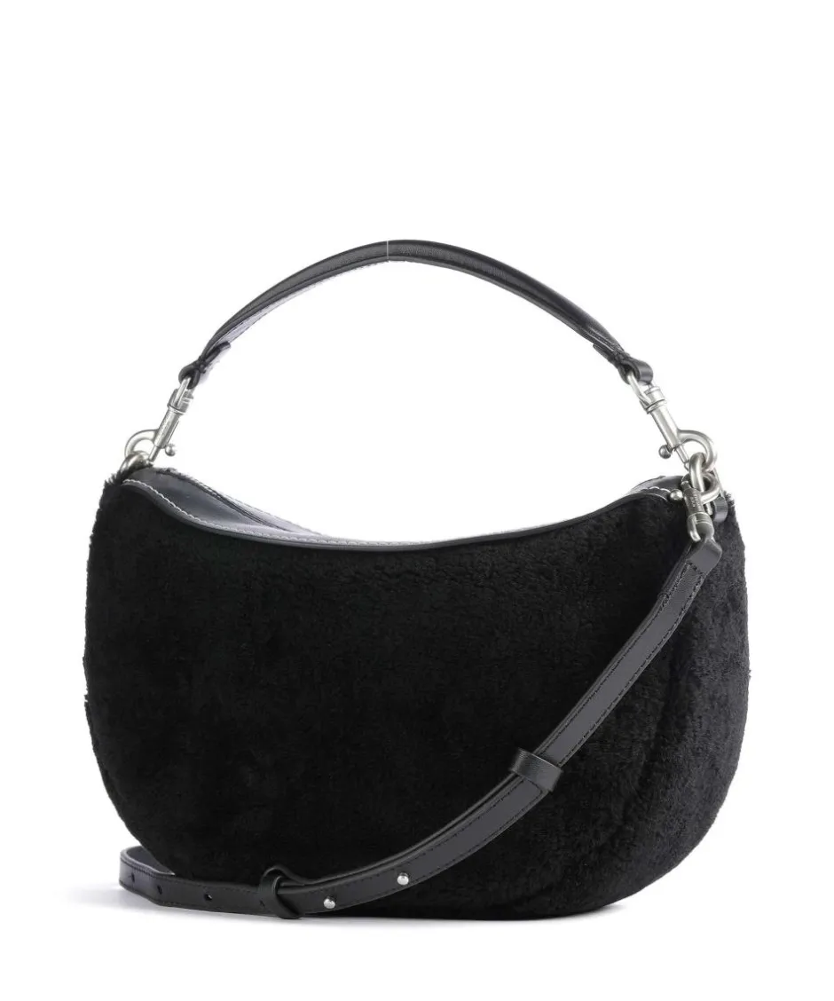 Liebeskind Shoulder Bags|Hobo Bags-Melli Shearling S Hobo bag fine grain leather, faux fur