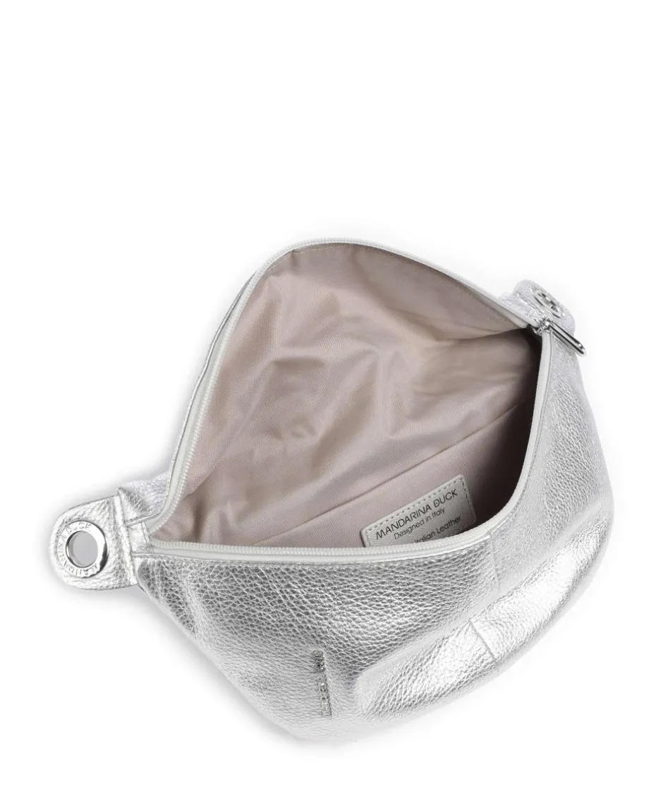 Mandarina Duck Fanny Packs|Crossbody Bags-Mellow Metal Fanny pack grained calfskin