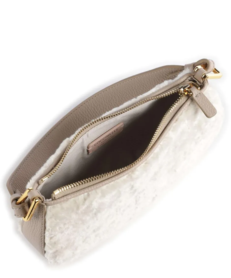 Coccinelle Shoulder Bags|Crossbody Bags-Merveille Astrakan Shoulder bag grained cow leather, faux fur