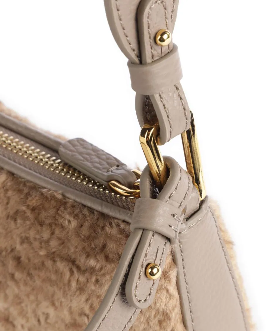 Coccinelle Shoulder Bags|Crossbody Bags-Merveille Astrakan Shoulder bag grained cow leather, faux fur