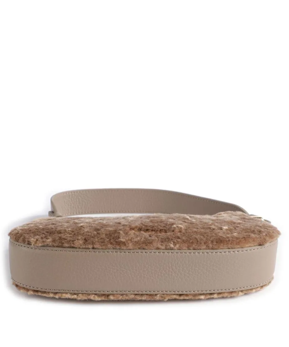 Coccinelle Shoulder Bags|Crossbody Bags-Merveille Astrakan Shoulder bag grained cow leather, faux fur