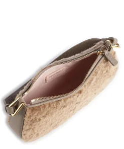 Coccinelle Shoulder Bags|Crossbody Bags-Merveille Astrakan Shoulder bag grained cow leather, faux fur