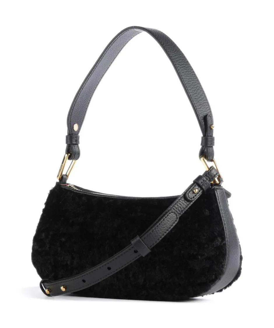 Coccinelle Crossbody Bags|Shoulder Bags-Merveille Astrakan Shoulder bag grained cow leather, faux fur