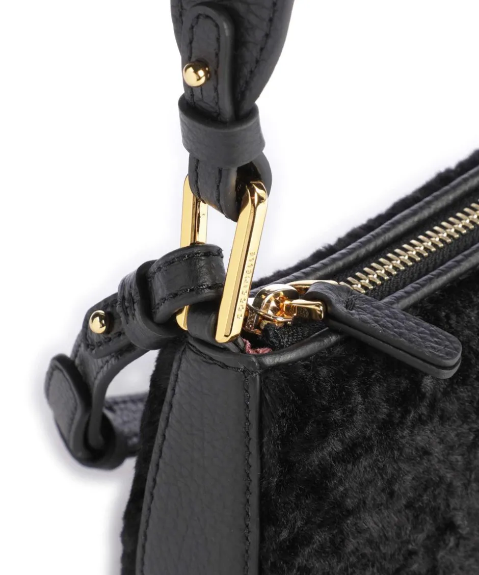 Coccinelle Crossbody Bags|Shoulder Bags-Merveille Astrakan Shoulder bag grained cow leather, faux fur