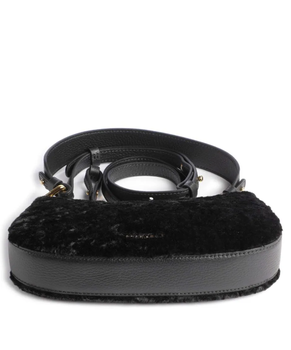 Coccinelle Crossbody Bags|Shoulder Bags-Merveille Astrakan Shoulder bag grained cow leather, faux fur