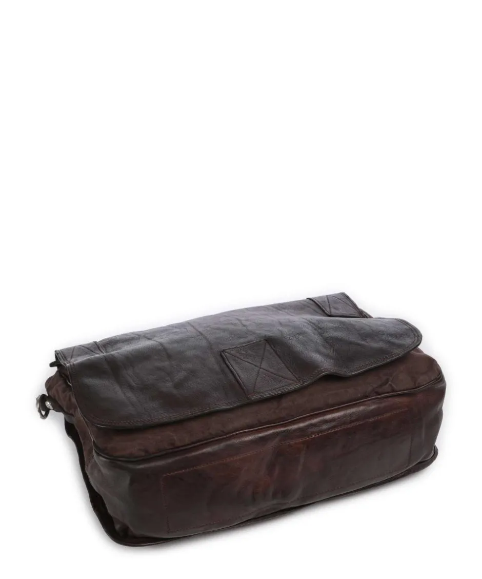 Campomaggi Business- & Laptop Bags|Crossbody Bags-Messenger bag fine grain cow leather, cotton