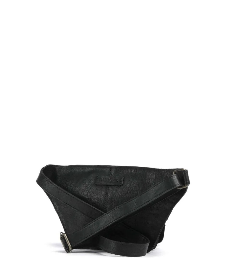 Depeche Fanny Packs|Crossbody Bags-Metal Memory Fanny pack grained cow leather