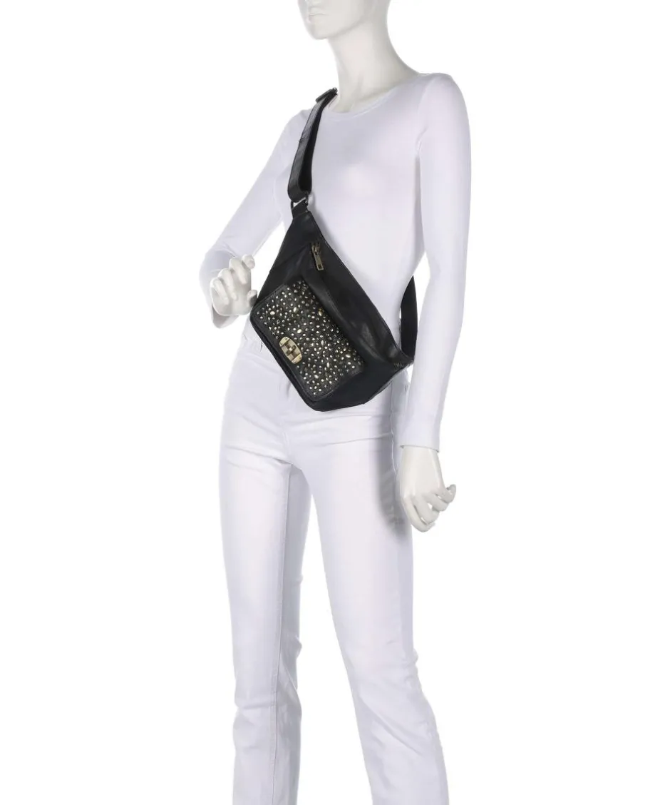 Depeche Fanny Packs|Crossbody Bags-Metal Memory Fanny pack grained cow leather