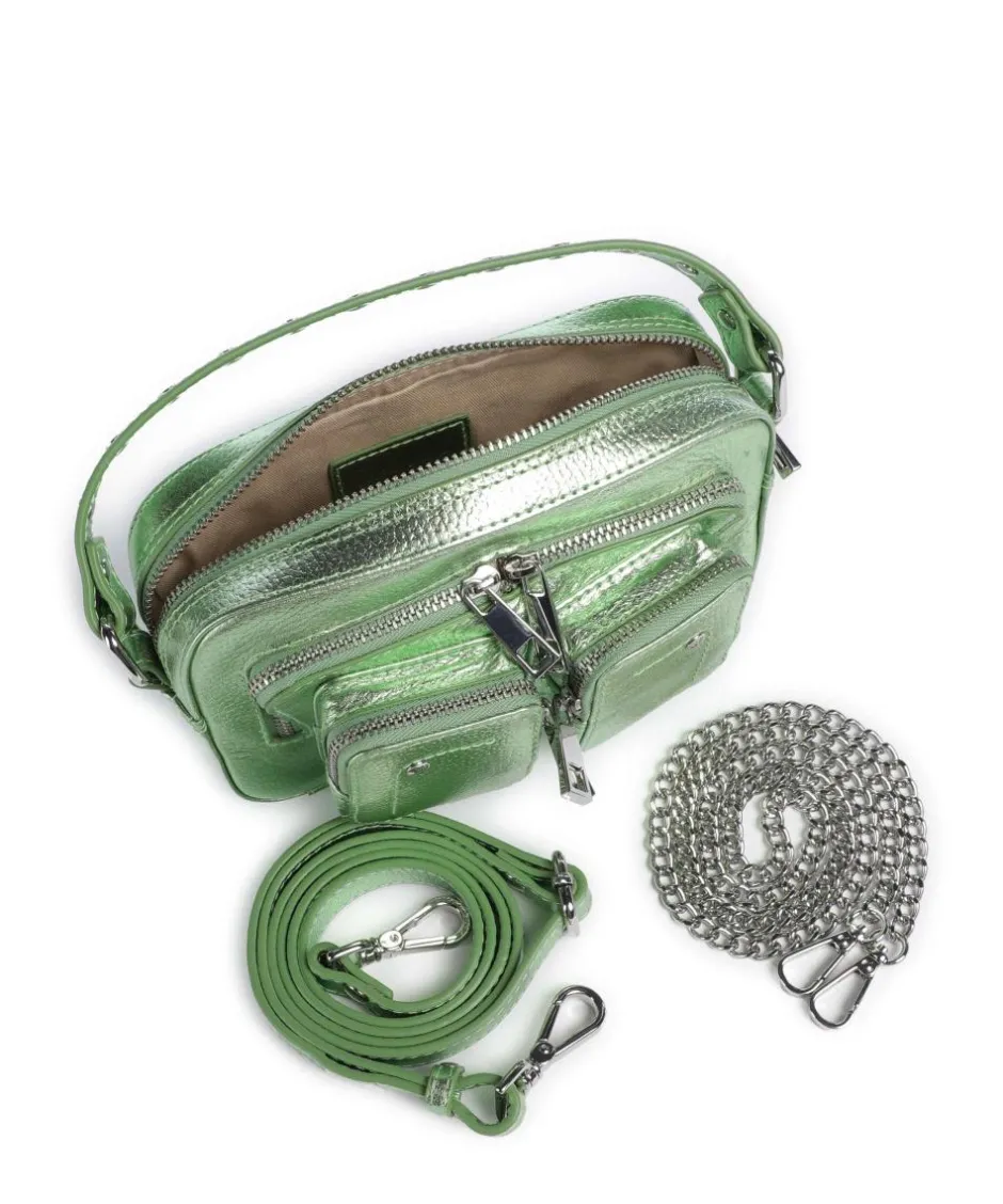 Núnoo Handbags|Crossbody Bags-Metallic Helena Crossbody bag grained leather