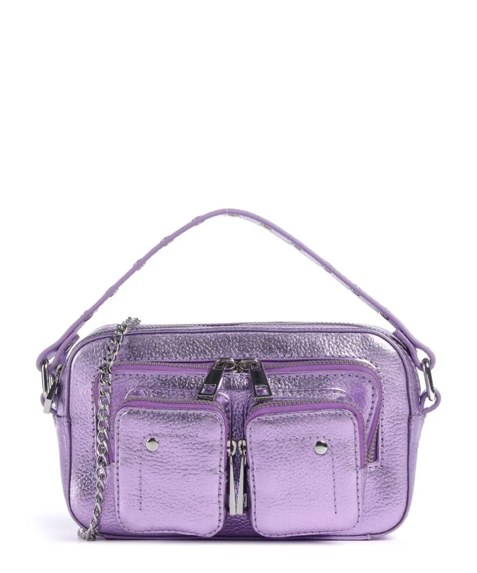 Núnoo Clutch & Evening Bags|Handbags-Metallic Helena Crossbody bag grained leather