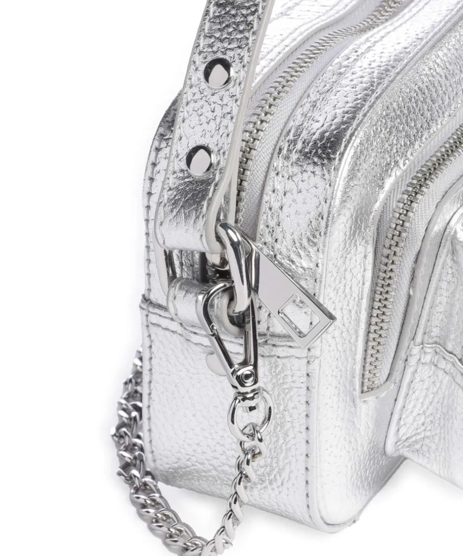 Núnoo Handbags|Crossbody Bags-Metallic Helena Crossbody bag grained leather