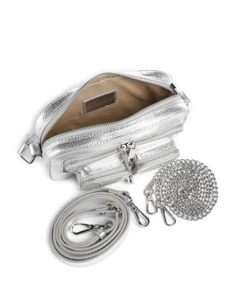 Núnoo Handbags|Crossbody Bags-Metallic Helena Crossbody bag grained leather