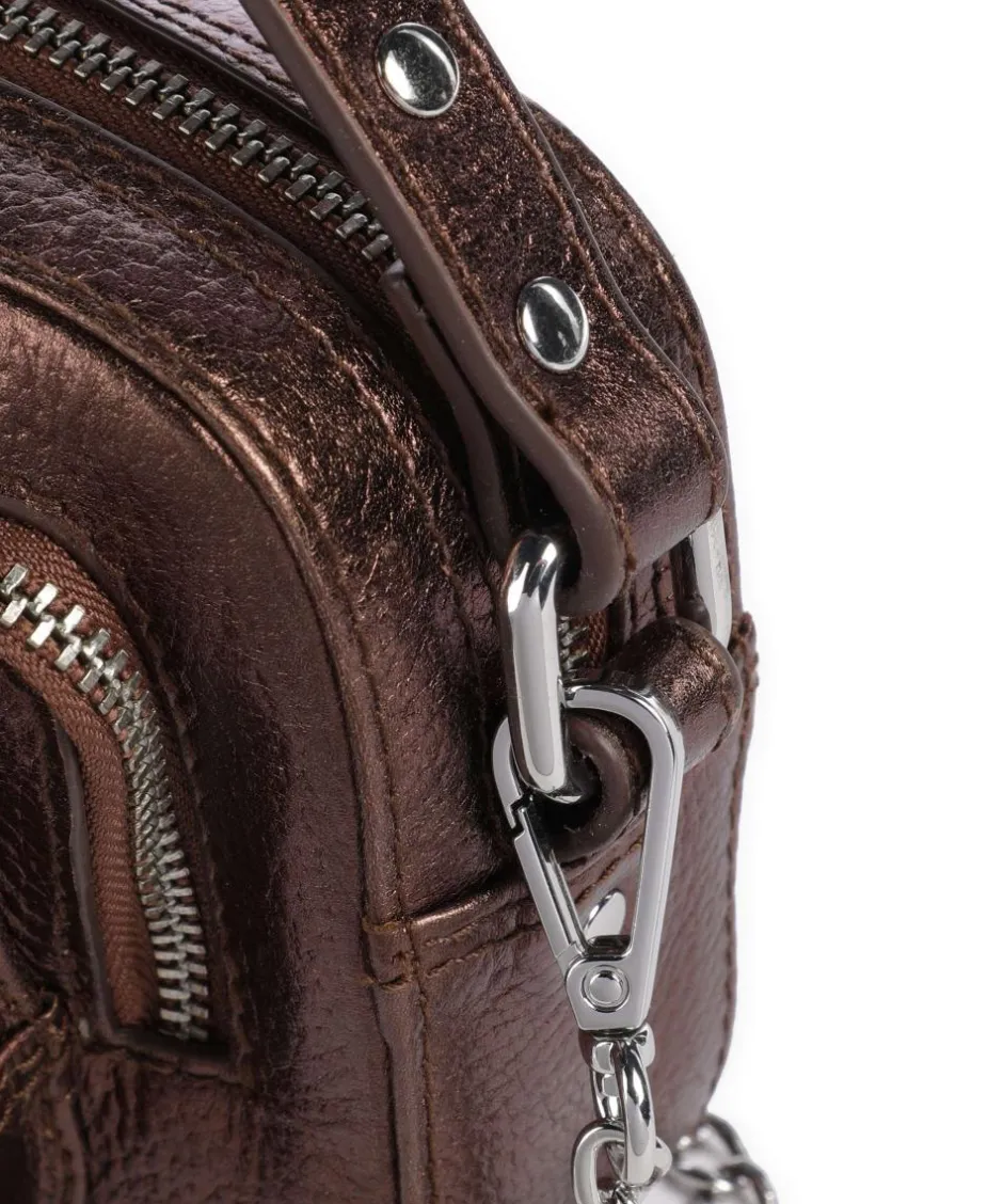 Núnoo Handbags|Crossbody Bags-Metallic Helena Crossbody bag grained leather