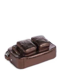 Núnoo Handbags|Crossbody Bags-Metallic Helena Crossbody bag grained leather