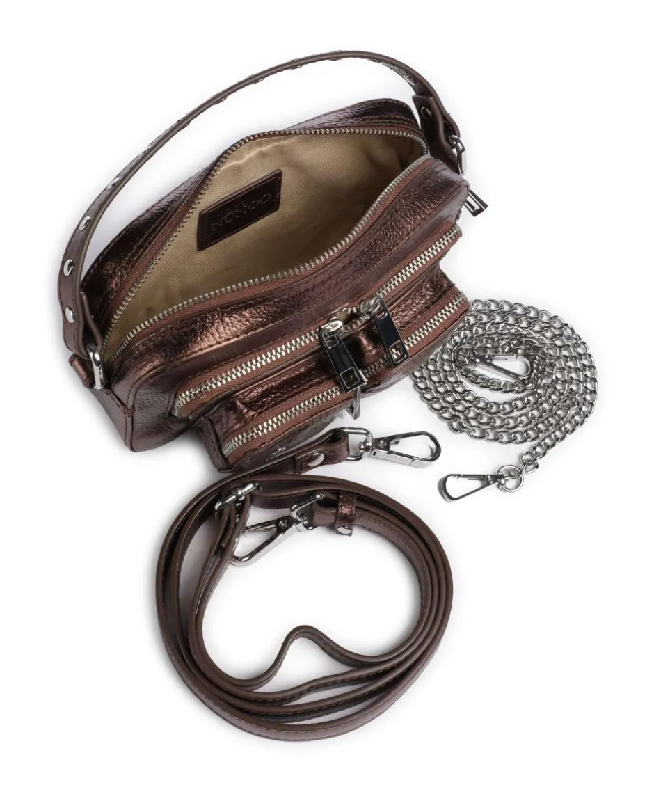Núnoo Handbags|Crossbody Bags-Metallic Helena Crossbody bag grained leather