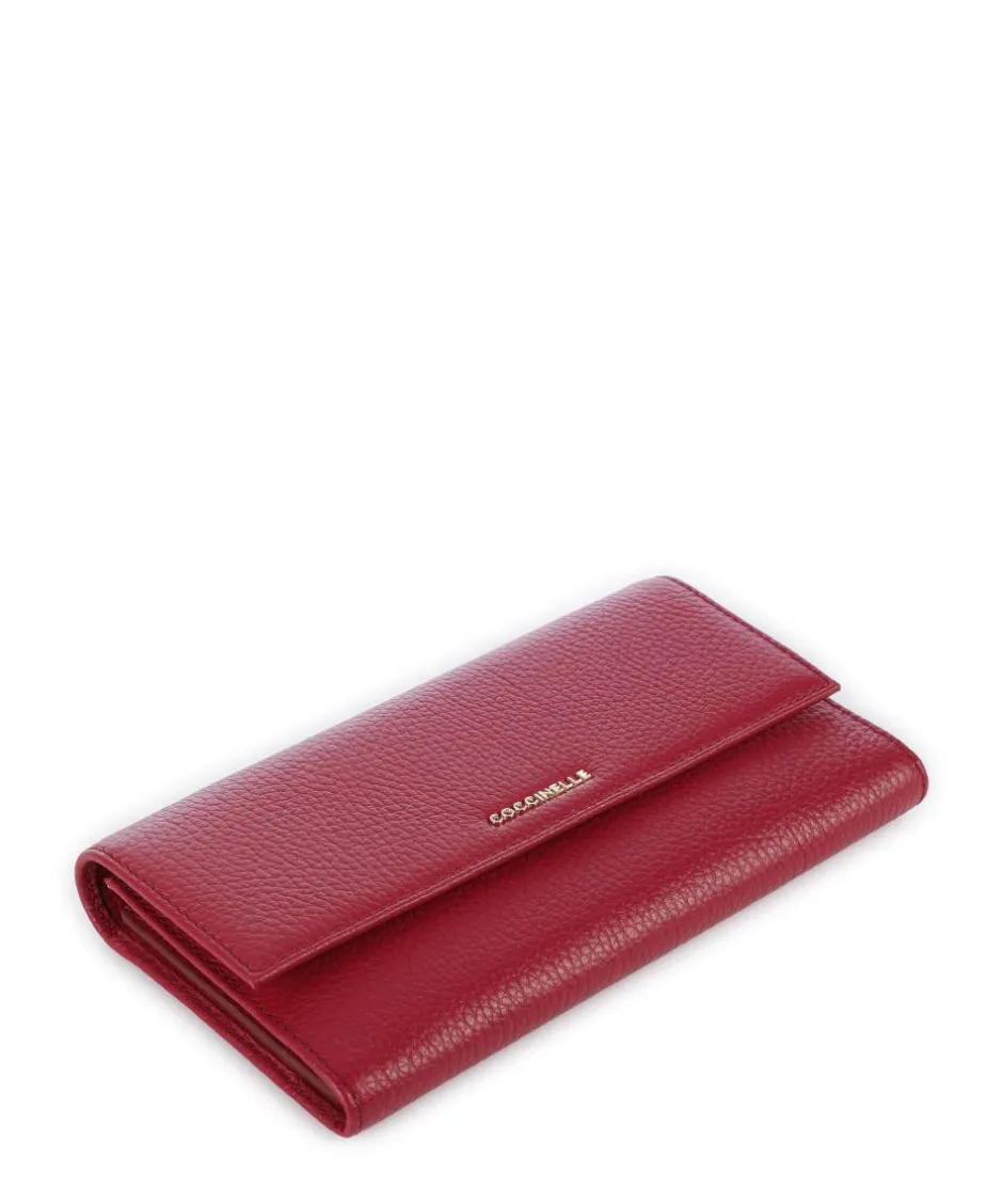 Coccinelle Wallets|Crossbody Bags-Metallic Soft Wallet leather