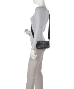 Pinko Crossbody Bags-Mini Crossbody bag embossed calfskin