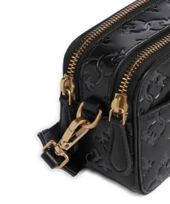 Pinko Crossbody Bags-Mini Crossbody bag embossed calfskin