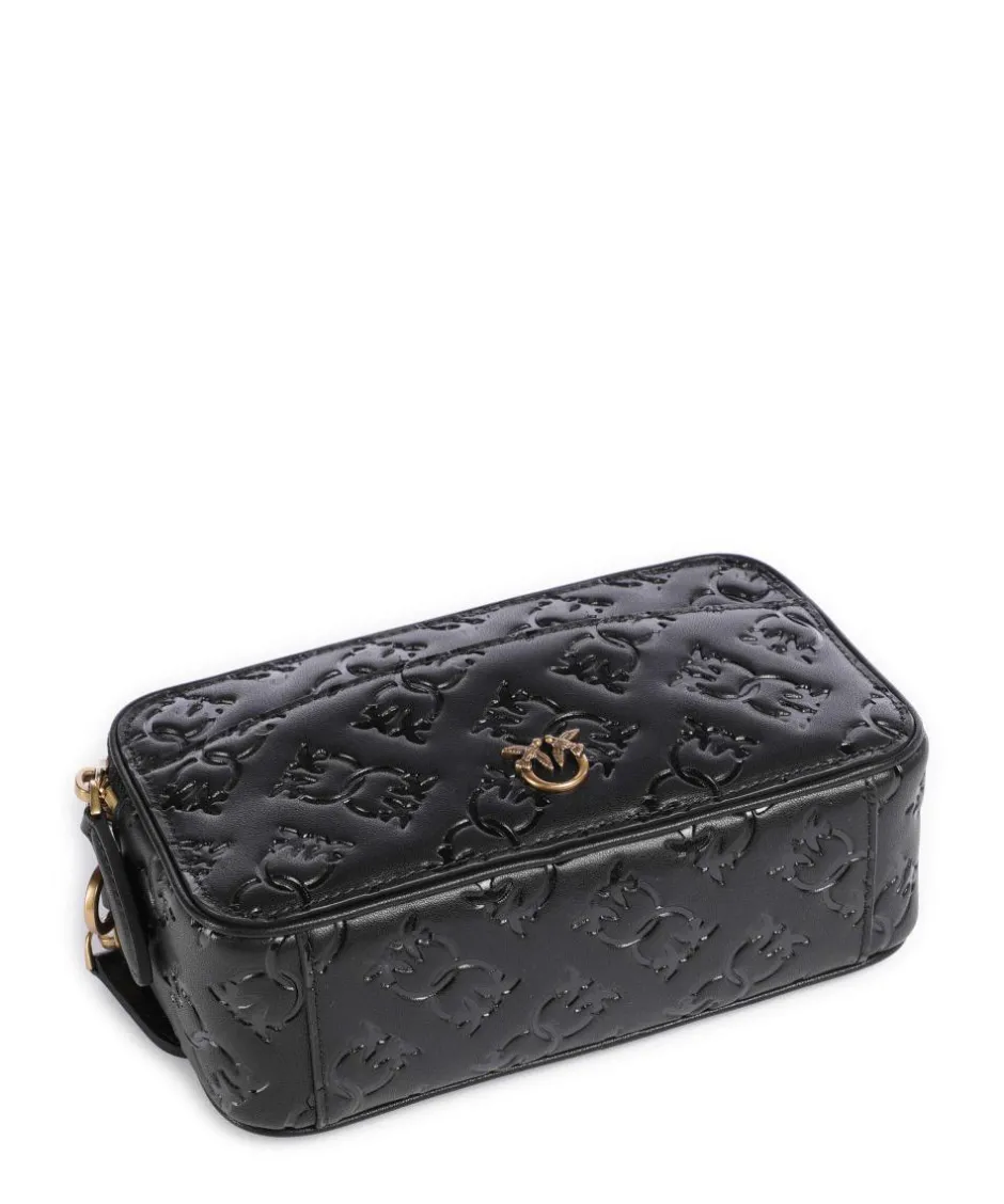 Pinko Crossbody Bags-Mini Crossbody bag embossed calfskin