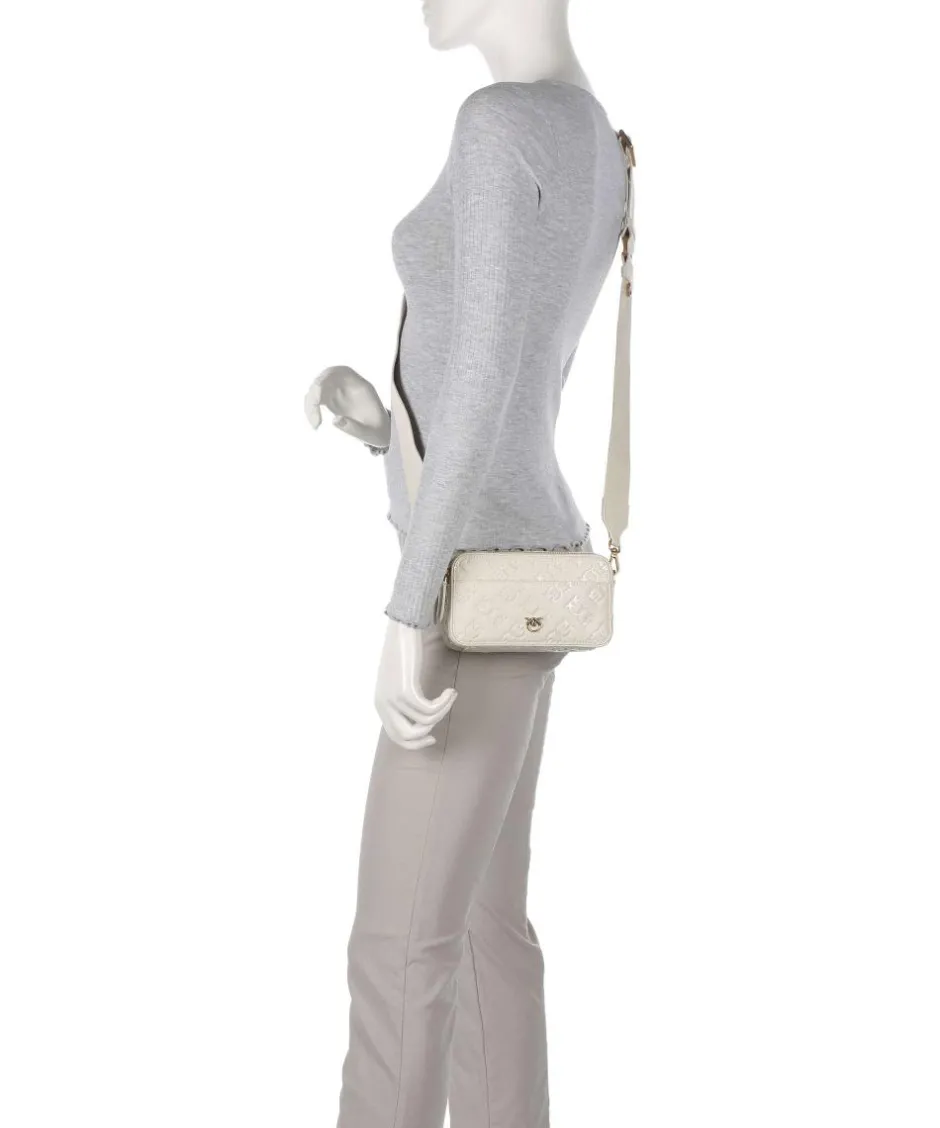 Pinko Crossbody Bags-Mini Crossbody bag embossed calfskin
