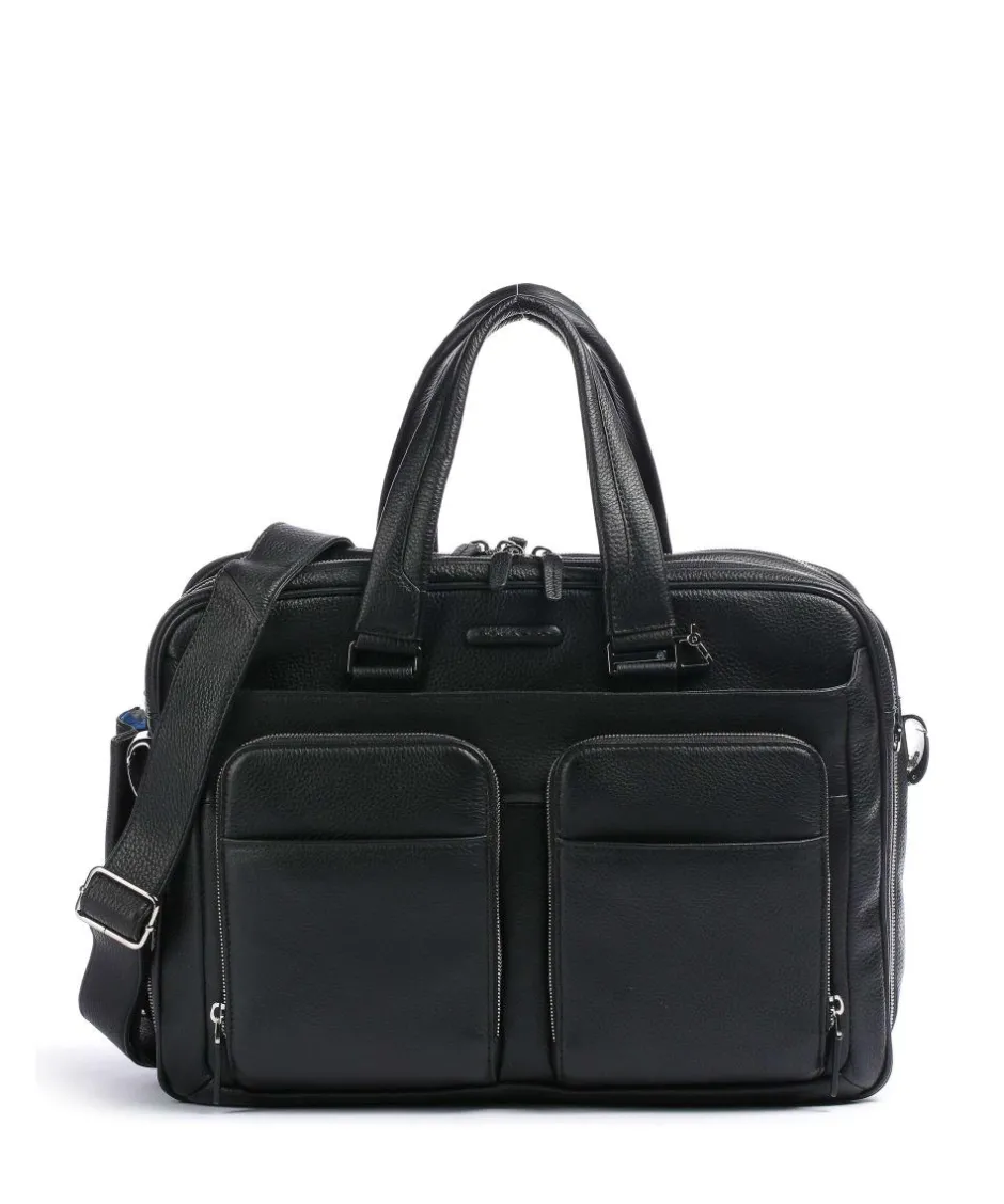 Piquadro Business- & Laptop Bags-Modus Briefcase 16″ grained cow leather
