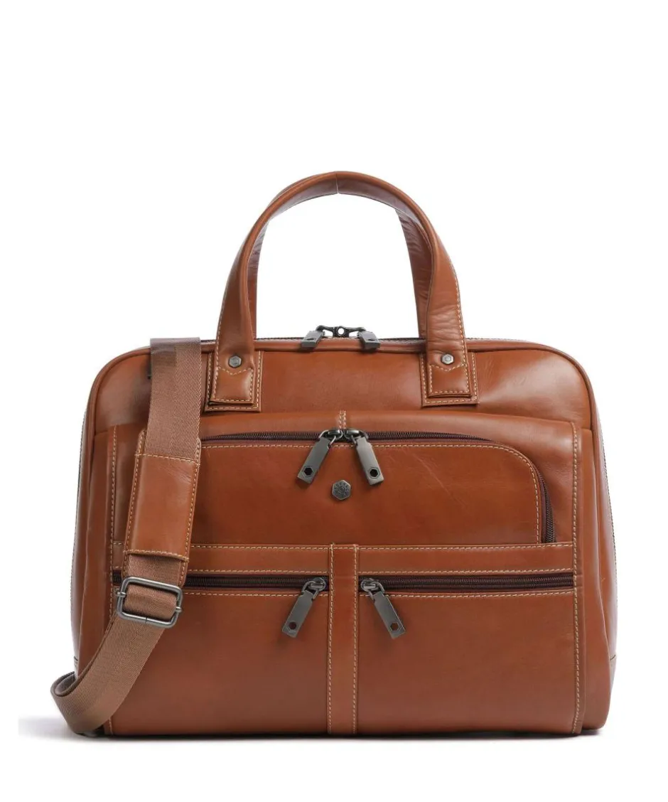 Jekyll & Hide Business- & Laptop Bags-Montana Briefcase 15″ fine grain cow leather