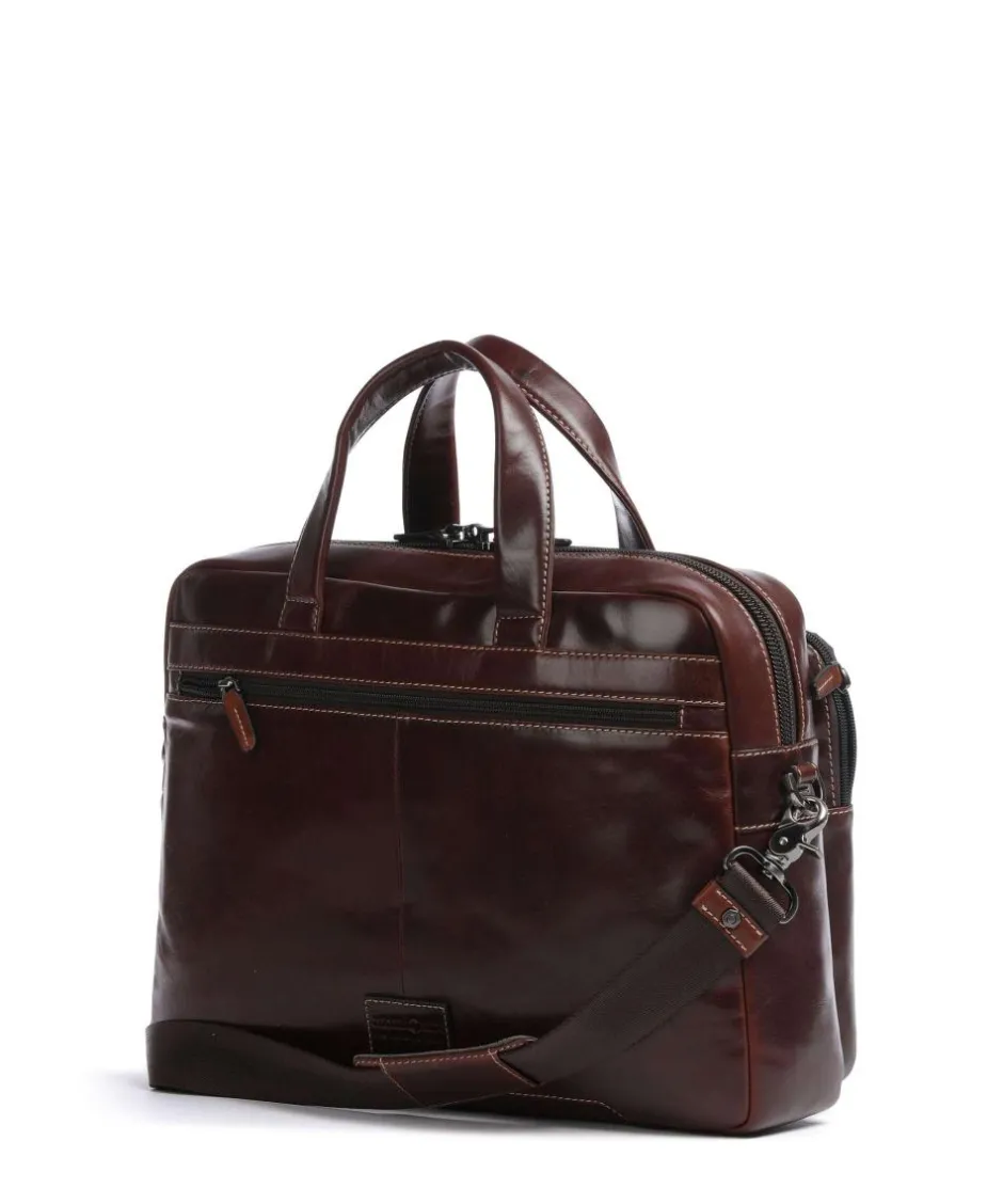 Jekyll & Hide Business- & Laptop Bags-Montana Briefcase 15″ grained cow leather