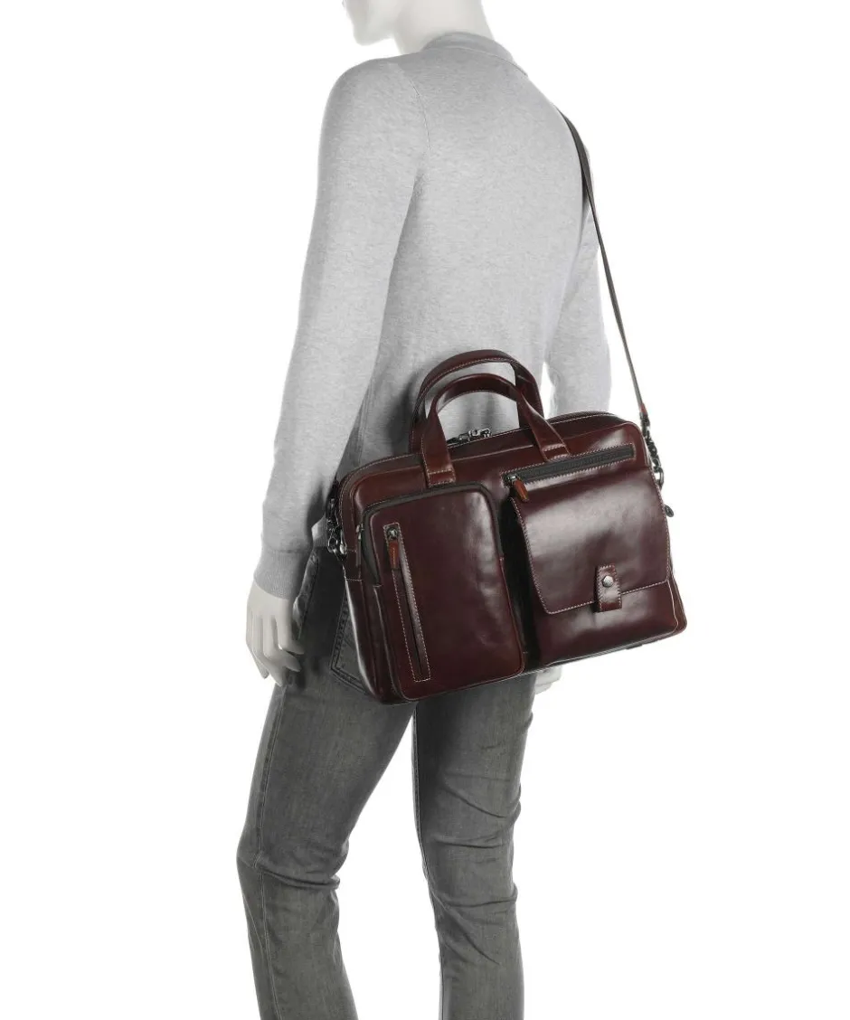 Jekyll & Hide Business- & Laptop Bags-Montana Briefcase 15″ grained cow leather
