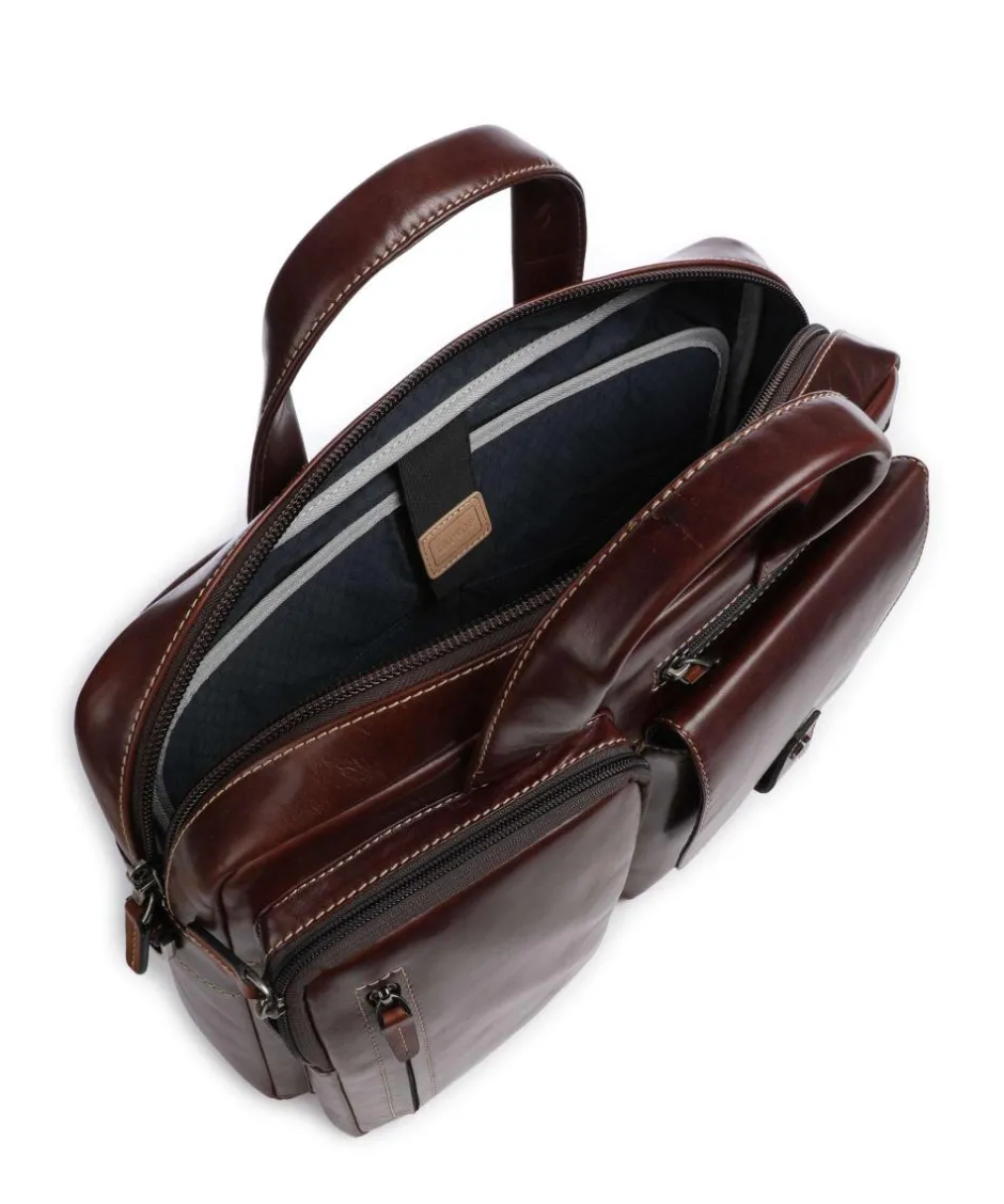 Jekyll & Hide Business- & Laptop Bags-Montana Briefcase 15″ grained cow leather
