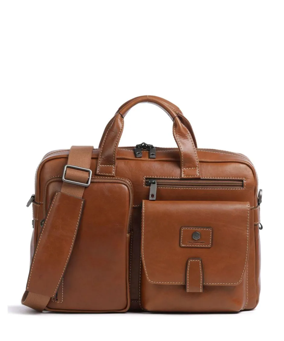 Jekyll & Hide Business- & Laptop Bags-Montana Briefcase 15″ grained cow leather