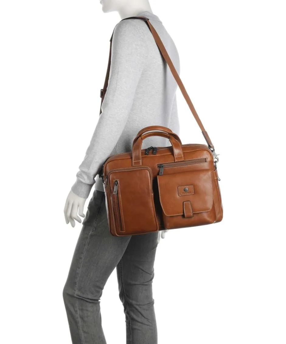 Jekyll & Hide Business- & Laptop Bags-Montana Briefcase 15″ grained cow leather