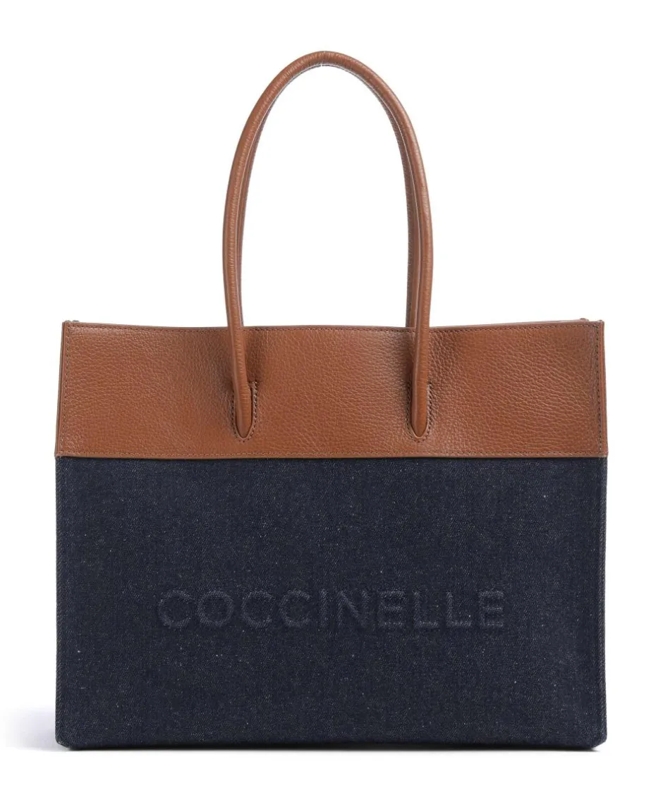 Coccinelle Tote Bags-Myrtha Denim Tote bag cotton