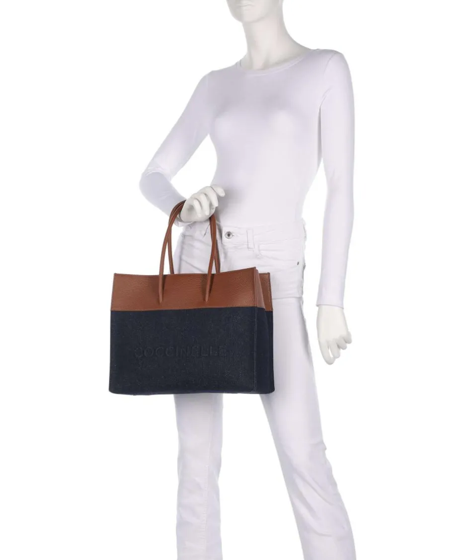 Coccinelle Tote Bags-Myrtha Denim Tote bag cotton