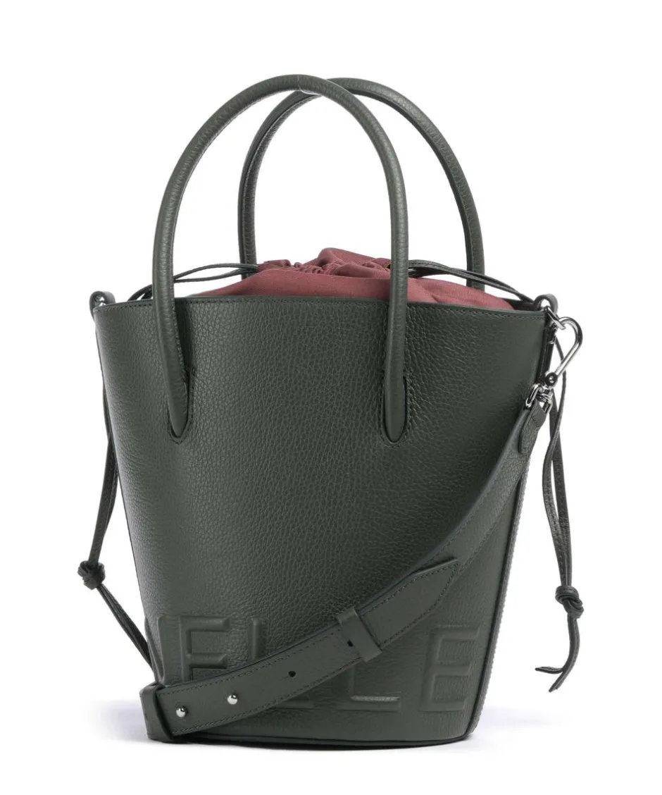 Coccinelle Hobo Bags|Crossbody Bags-Myrtha Maxi Logo Bucket bag grained cow leather