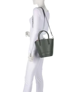 Coccinelle Hobo Bags|Crossbody Bags-Myrtha Maxi Logo Bucket bag grained cow leather