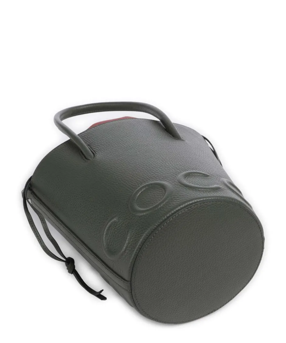 Coccinelle Hobo Bags|Crossbody Bags-Myrtha Maxi Logo Bucket bag grained cow leather