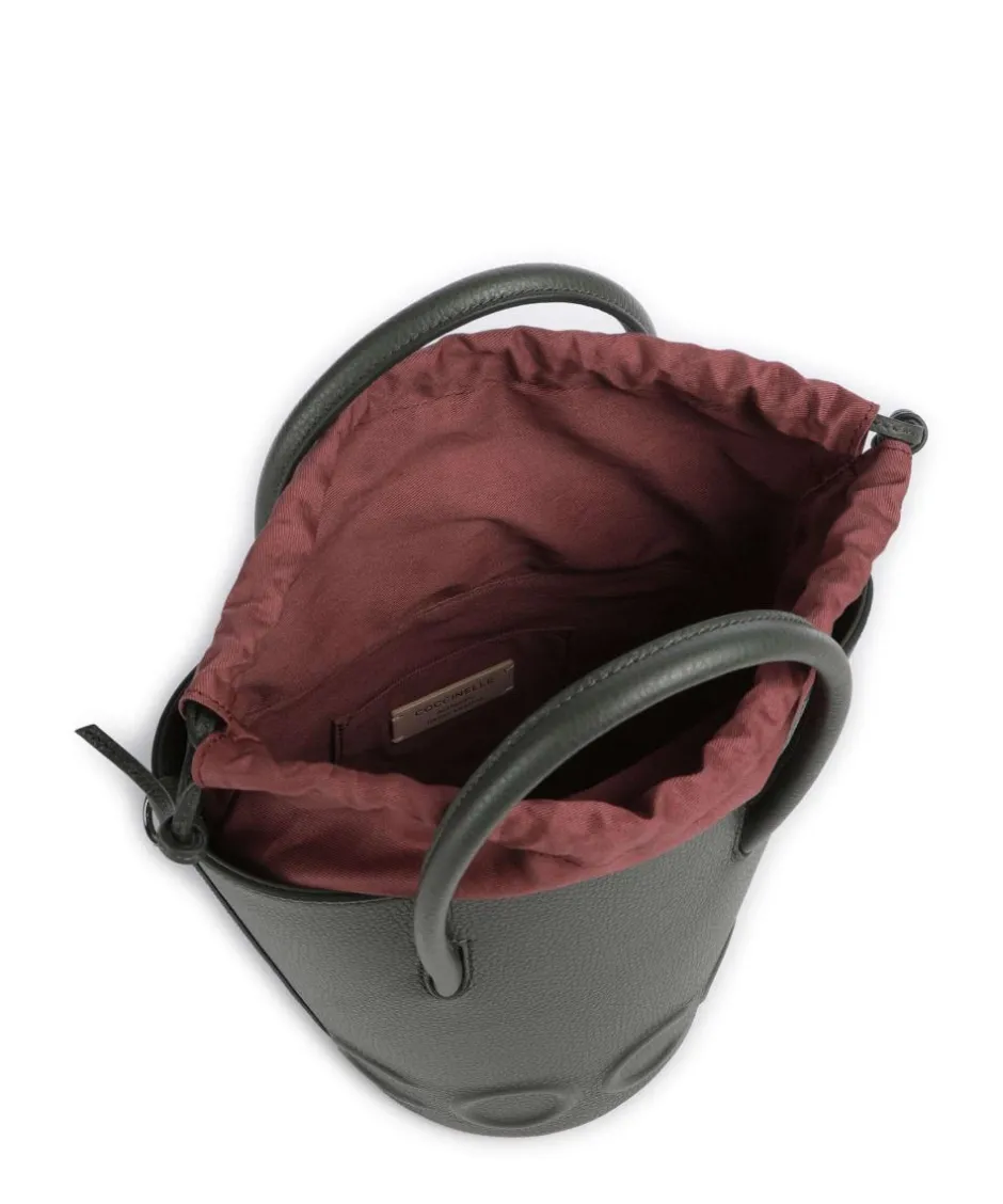 Coccinelle Hobo Bags|Crossbody Bags-Myrtha Maxi Logo Bucket bag grained cow leather