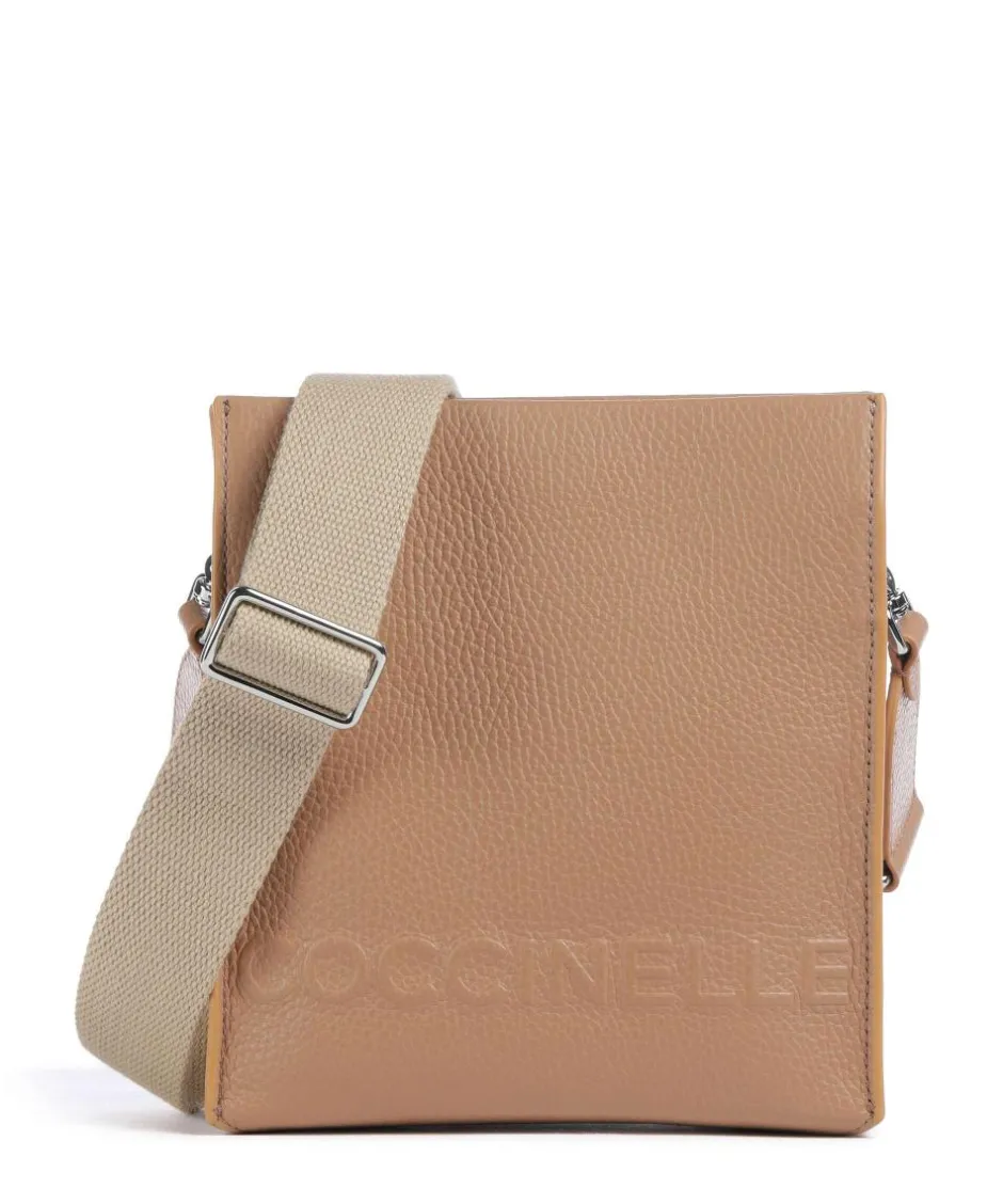 Coccinelle Crossbody Bags-Myrtha Maxi Logo Crossbody bag grained leather