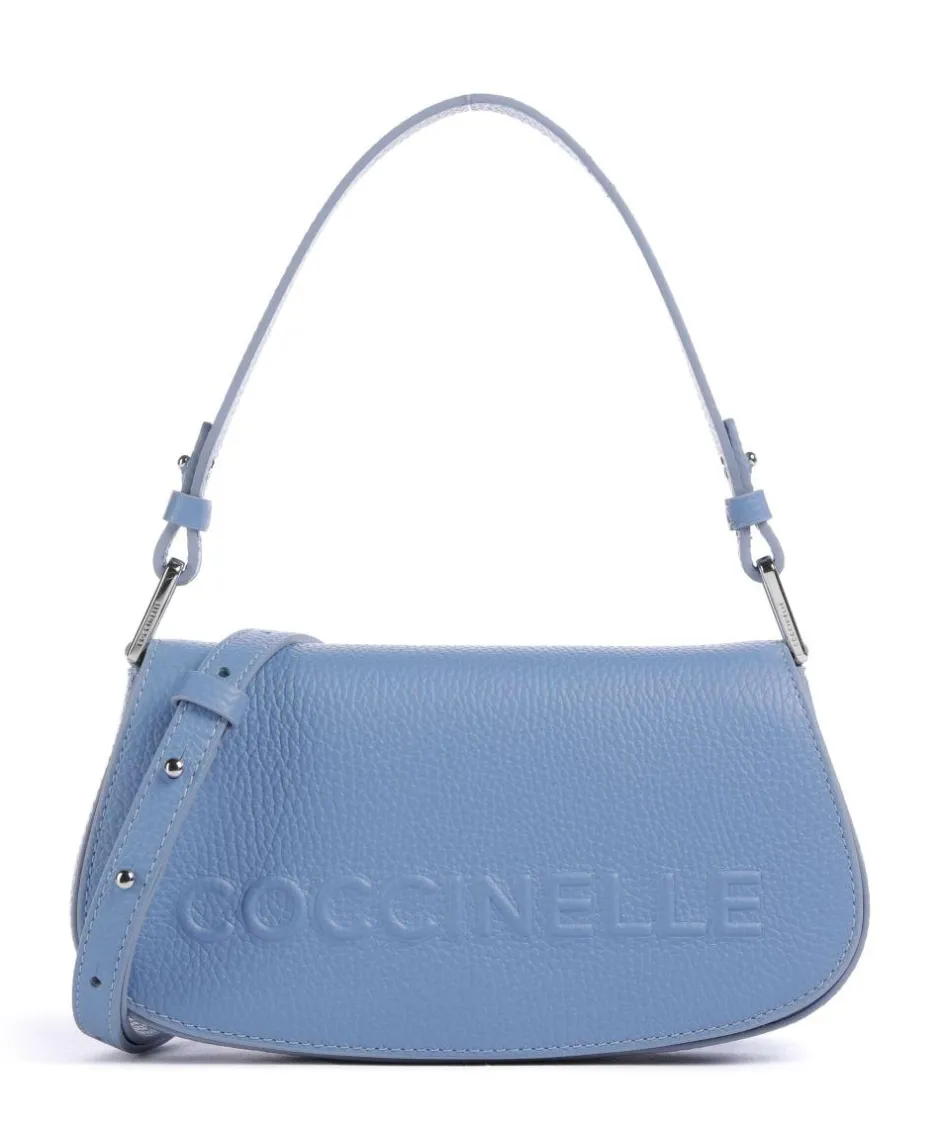 Coccinelle Shoulder Bags|Crossbody Bags-Myrtha Maxi Logo Shoulder bag grained leather