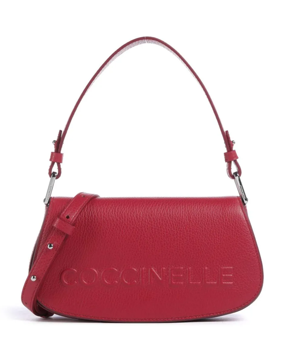 Coccinelle Shoulder Bags|Crossbody Bags-Myrtha Maxi Logo Shoulder bag grained leather