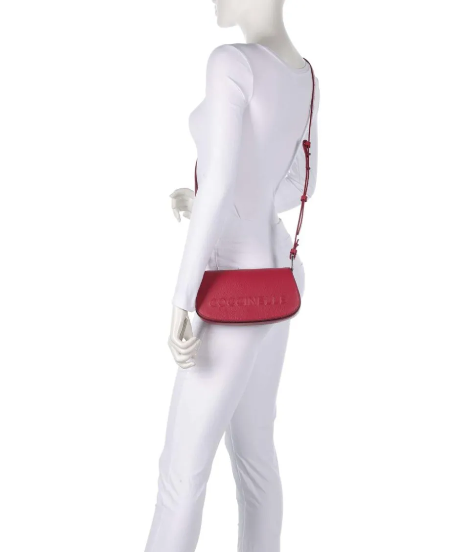 Coccinelle Shoulder Bags|Crossbody Bags-Myrtha Maxi Logo Shoulder bag grained leather