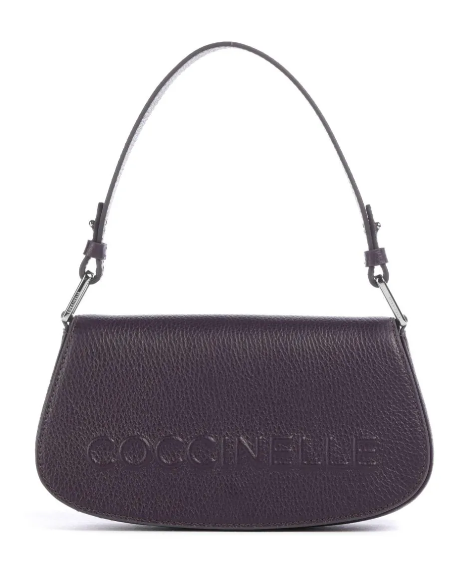 Coccinelle Shoulder Bags|Crossbody Bags-Myrtha Maxi Logo Shoulder bag grained leather