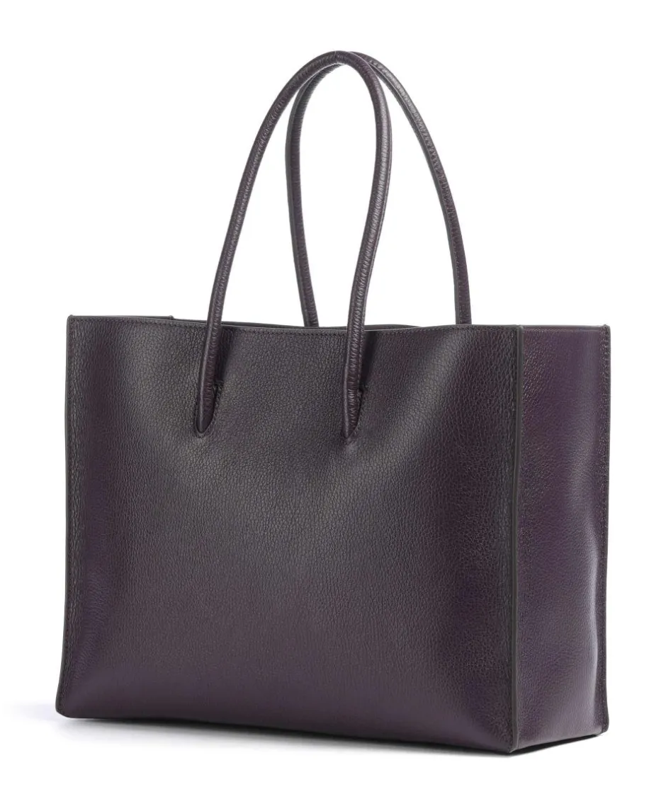 Coccinelle Tote Bags-Myrtha Maxi Logo Tote bag grained leather