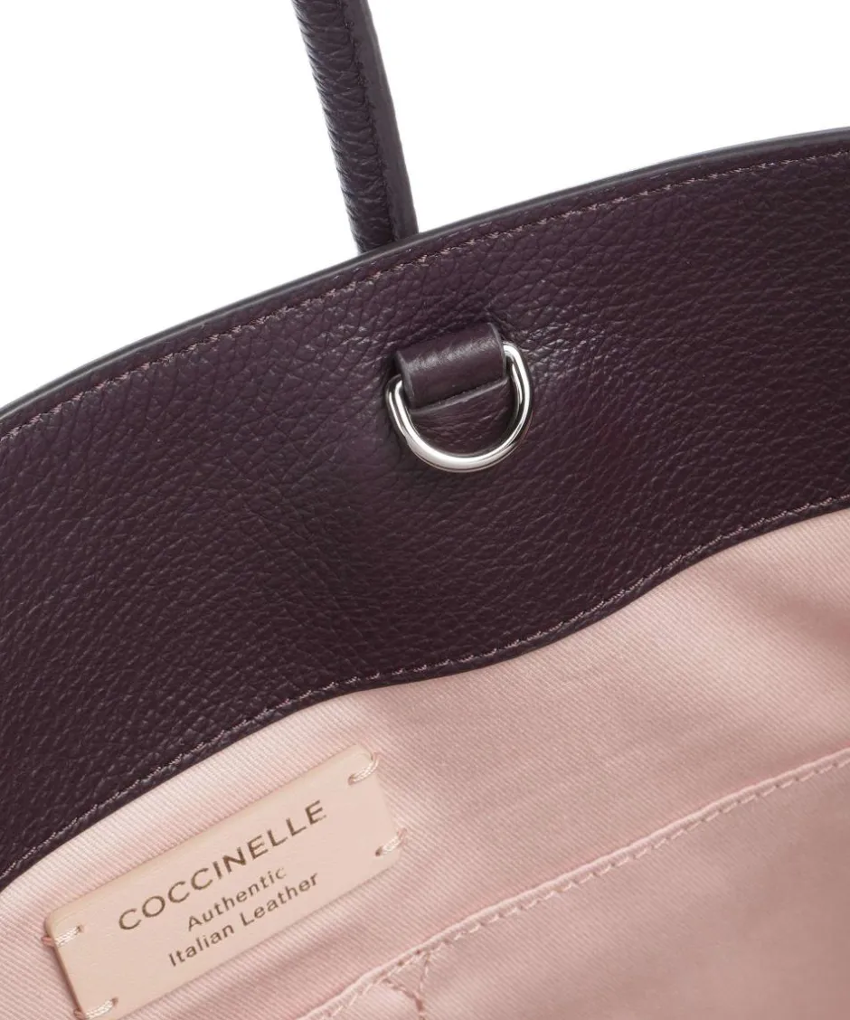 Coccinelle Tote Bags-Myrtha Maxi Logo Tote bag grained leather