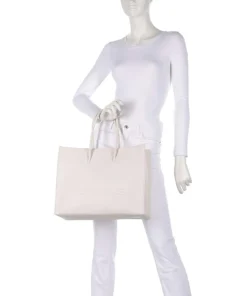 Coccinelle Tote Bags-Myrtha Maxi Logo Tote bag grained cow leather
