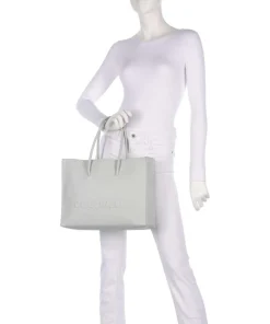 Coccinelle Tote Bags-Myrtha Maxi Logo Tote bag grained leather