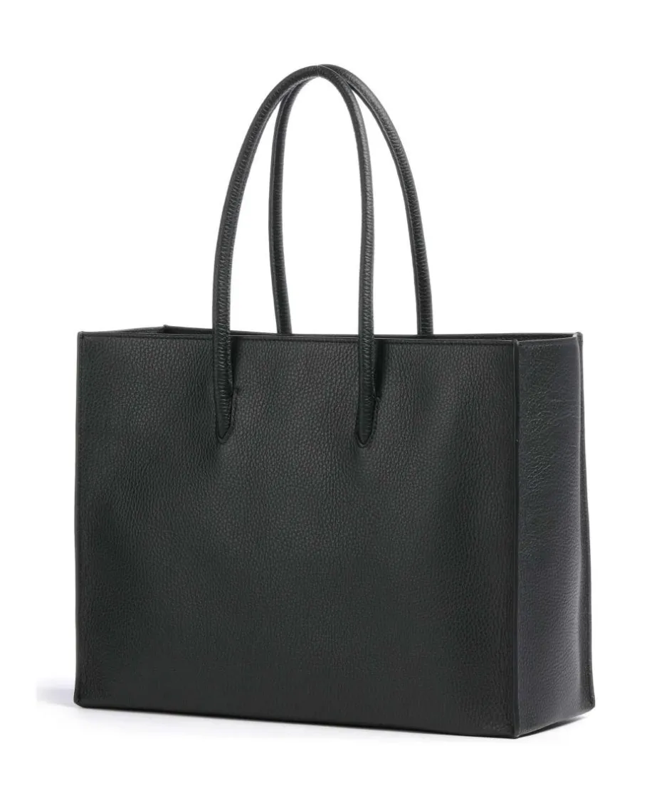 Coccinelle Tote Bags-Myrtha Maxi Logo Tote bag grained leather